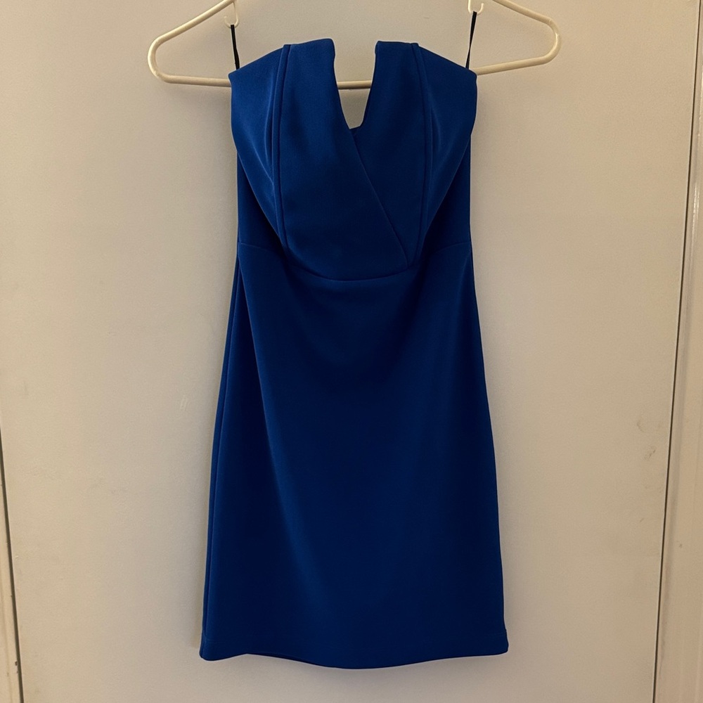 Flattering Blue Strapless Dress